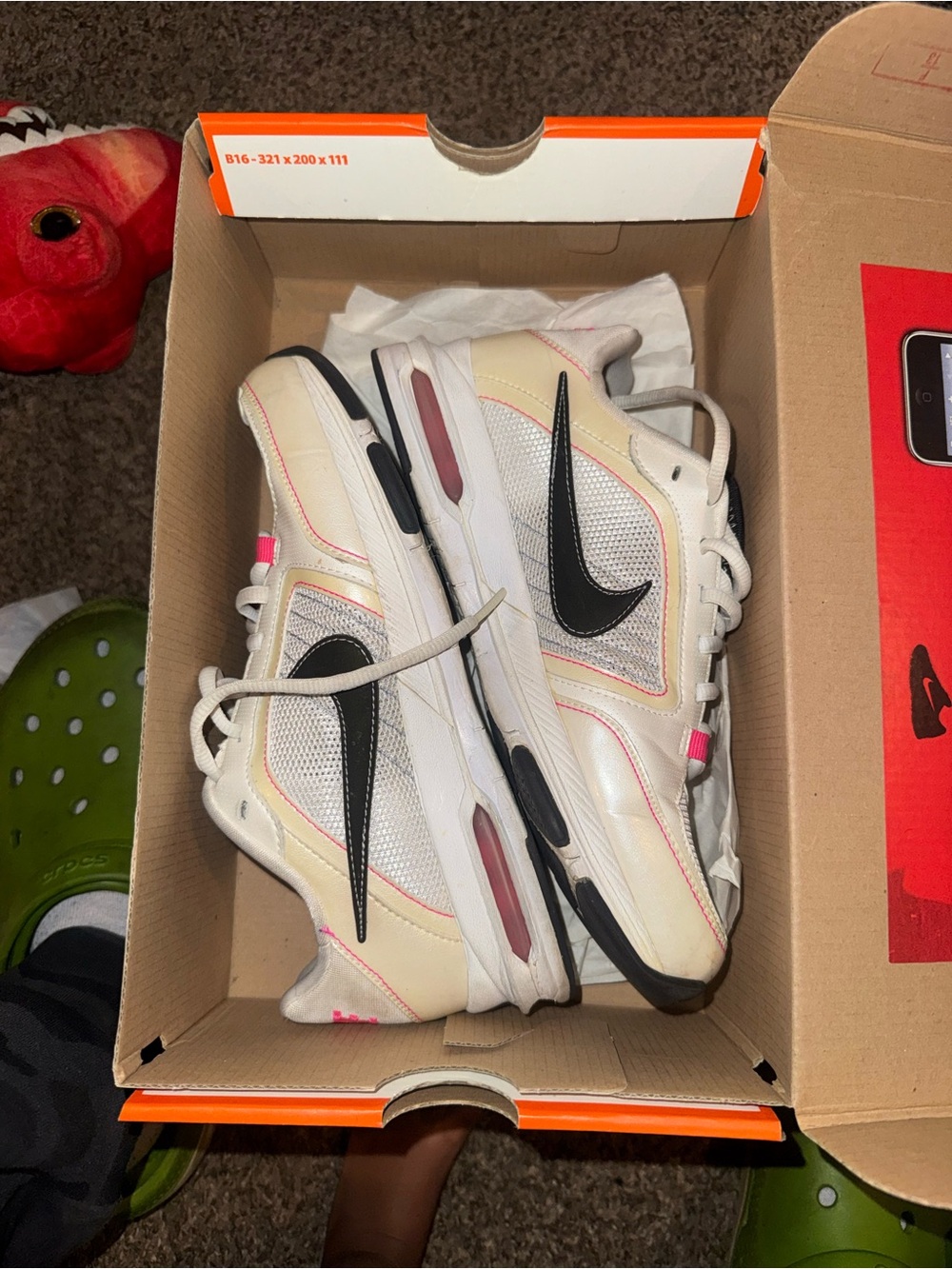 Nike Women’s White Black and Pink Athletic Sneakers